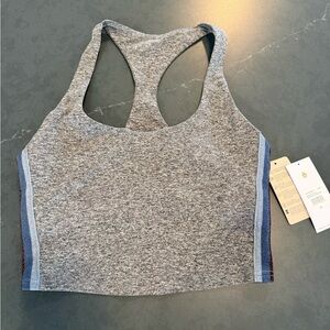 NWT Spiritual Gangster Gray and Blue Racerback Sports Bra